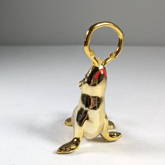 Gold Toned Sea Lion bottle opener and corkscrew, cute cartoon seal bar decor - Picture 3 of 8